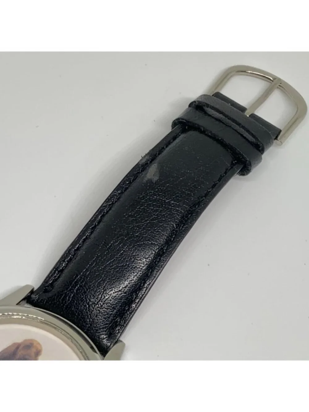 Vintage Maxim all Bloodhound dog dial men’s watch silver tone 38mm running